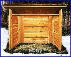 38 1/2 RED CEDAR Wood NATIVITY SHELTER WEATHER Guard CHRISTMAS OUTDOOR STABLE