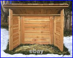 38 1/2 RED CEDAR Wood NATIVITY SHELTER WEATHER Guard CHRISTMAS OUTDOOR STABLE