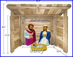38 1/2 RED CEDAR Wood NATIVITY SHELTER WEATHER Guard CHRISTMAS OUTDOOR STABLE 38 1/2 RED CEDAR Wood NATIVITY SHELTER WEATHER Guard CHRISTMAS OUTDOOR STABLE