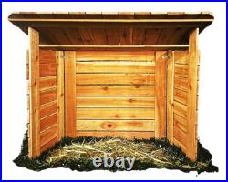 38 1/2 RED CEDAR Wood NATIVITY SHELTER WEATHER Guard CHRISTMAS OUTDOOR STABLE