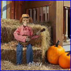 39 Halloween Fall Banjo Playing Skeletons Animated Scarecrow Thanksgiving Dec