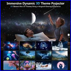 3D Projector, Mini HD 3D Galaxy Projector with Bluetooth Speaker & Remote, 1/