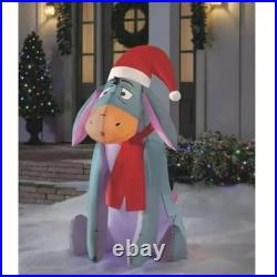 3.5' Eeyore Inflatable with Santa Hat Christmas Decoration Outdoor/Indoor