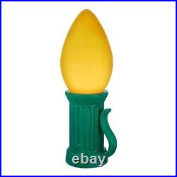 3 FT Yellow LED Jumbo Bulb Easter Blow Mold Battery Operated Yard Decoration