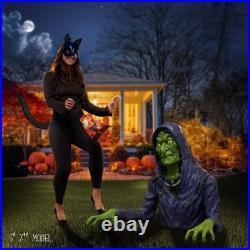 3 Ft. Halloween Groundbreaker Witch Scary Outdoor Yard Lawn Graveyard Decoration