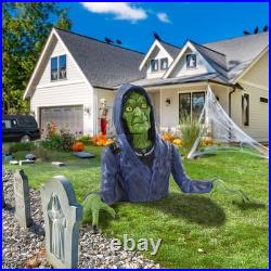 3 Ft. Halloween Groundbreaker Witch Scary Outdoor Yard Lawn Graveyard Decoration