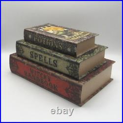 3 Halloween Witch's Handbook Spells & Potions Retro Style Faux Books Stash Boxes 3 Halloween Witch's Handbook Spells & Potions Retro Style Faux Books Stash Boxes