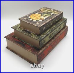 3 Halloween Witch's Handbook Spells & Potions Retro Style Faux Books Stash Boxes 3 Halloween Witch's Handbook Spells & Potions Retro Style Faux Books Stash Boxes