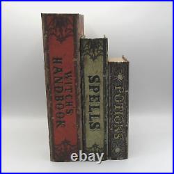 3 Halloween Witch's Handbook Spells & Potions Retro Style Faux Books Stash Boxes 3 Halloween Witch's Handbook Spells & Potions Retro Style Faux Books Stash Boxes