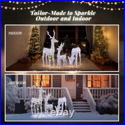 3 PCS Christmas Reindeer Family Lighted Deer Set for Indoor Outdoor Yard Decor