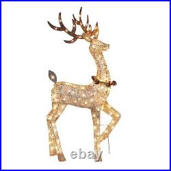 3 Piece Christmas Glitter Deer Family Indoor Outdoor Holiday LED Lawn Yard Decor