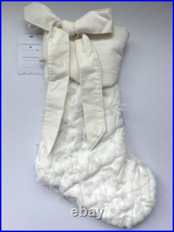 3 Pottery Barn Love Shack Fancy Bow Fur Damask Dreamy Days Christmas Stockings