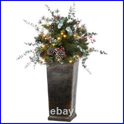 3 ft. Pre-Lit Meadow Basin Tree with LED Lights