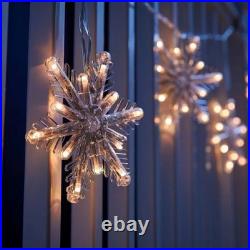 3 sets GE COLOR EFFECTS 6029701 96CT RGB SNOWFLAKE LIGHTS 9' colors & functions