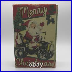 3x Merry Christmas Santa Retro Style Faux Books Stash Boxes Christmas Decor