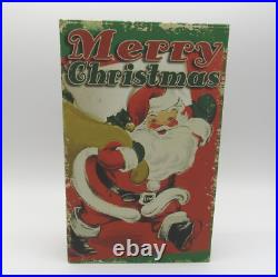 3x Merry Christmas Santa Retro Style Faux Books Stash Boxes Christmas Decor