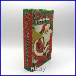 3x Merry Christmas Santa Retro Style Faux Books Stash Boxes Christmas Decor