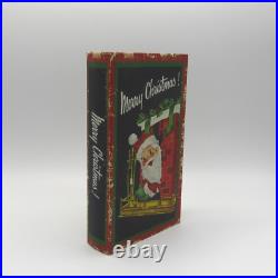 3x Merry Christmas Santa Retro Style Faux Books Stash Boxes Christmas Decor