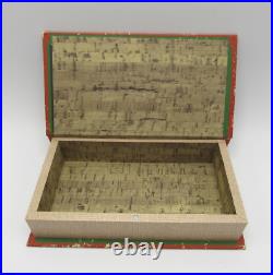 3x Merry Christmas Santa Retro Style Faux Books Stash Boxes Christmas Decor