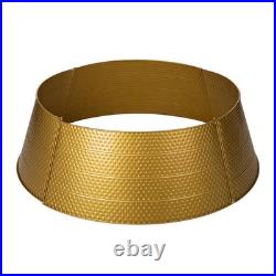 40.5 in. D Christmas Gold Hammered Metal Tree Collar (KD) 40.5 in. D Christmas Gold Hammered Metal Tree Collar (KD)