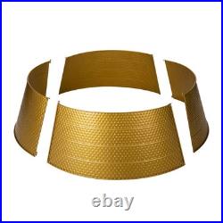 40.5 in. D Christmas Gold Hammered Metal Tree Collar (KD) 40.5 in. D Christmas Gold Hammered Metal Tree Collar (KD)