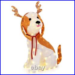 43 Christmas Lighted Dog LED 164 Lights Outdoor Yard Decor with Stakes