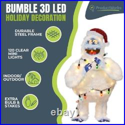 48 Bumble the Abominable Snow Monster Lighted Indoor/Outdoor Christmas Yard Dec