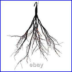 48 Hanging Spooky Tree Branch With Orange LED Lights