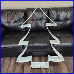 48 Huge White Metal Christmas Tree Cookie Cutter Style Giant Wall Hanger Decor