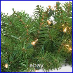 48 Pre-Lit Northern Pine Artificial Christmas Wreath with Clear Lights