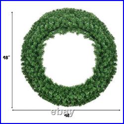 48 Pre-lit Cordless Artificial Christmas Wreath 714 Tips with 200 LED Light&Timer