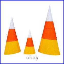 48 in, 36and 243-Piece Pre-Lit Candy Corn Cones