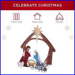 48 in. Christmas Outdoor Nativity Scene, Weather-Resistant Yard Decor 48 in. Christmas Outdoor Nativity Scene, Weather-Resistant Yard Decor