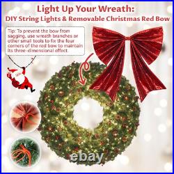 48inch Large Christmas Wreath Outdoor Christmas Wreath with 300 Lights and 48inch Large Christmas Wreath Outdoor Christmas Wreath with 300 Lights and