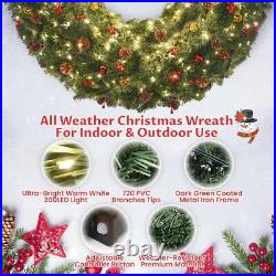 48inch Large Christmas Wreath Outdoor Christmas Wreath with 300 Lights and 48inch Large Christmas Wreath Outdoor Christmas Wreath with 300 Lights and