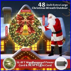 48inch Large Christmas Wreath Outdoor Christmas Wreath with 300 Lights and 48inch Large Christmas Wreath Outdoor Christmas Wreath with 300 Lights and
