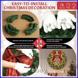 48inch Large Christmas Wreath Outdoor Christmas Wreath with 300 Lights and 48inch Large Christmas Wreath Outdoor Christmas Wreath with 300 Lights and