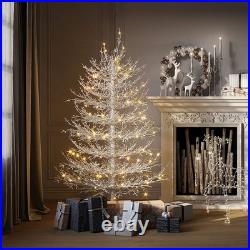 4FT Pre-lit Aspen Fir Artificial Christmas Tree Hinged Xmas Tree 280 Branch Tips