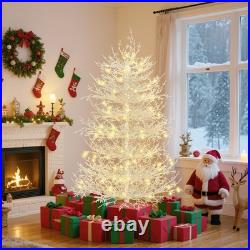 4FT Pre-lit Aspen Fir Artificial Christmas Tree Hinged Xmas Tree 280 Branch Tips
