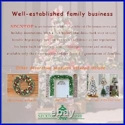 4Ft Pre-Lit Christmas Tree, Artificial Pine 300 PVC Branches Tips with 20 Red Ber