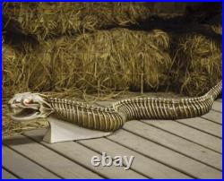 4'11 MGO Lighted LED Realistic Snake Skeleton Glowing Red Eyes Halloween Decor 4'11 MGO Lighted LED Realistic Snake Skeleton Glowing Red Eyes Halloween Decor