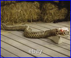 4'11 MGO Lighted LED Realistic Snake Skeleton Glowing Red Eyes Halloween Decor 4'11 MGO Lighted LED Realistic Snake Skeleton Glowing Red Eyes Halloween Decor