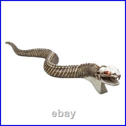 4'11 MGO Lighted LED Realistic Snake Skeleton Glowing Red Eyes Halloween Decor 4'11 MGO Lighted LED Realistic Snake Skeleton Glowing Red Eyes Halloween Decor