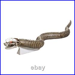 4'11 MGO Lighted LED Realistic Snake Skeleton Glowing Red Eyes Halloween Decor 4'11 MGO Lighted LED Realistic Snake Skeleton Glowing Red Eyes Halloween Decor