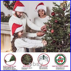 4 1/2 ft Pre-lit Aspen Green Fir Artificial Christmas Tree in Green
