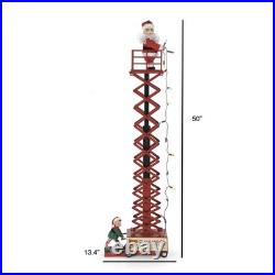 4'1 Multicolor LED Animated Musical Santa's Lift Christmas Tree Side Decor