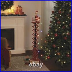 4'1 Multicolor LED Animated Musical Santa's Lift Christmas Tree Side Decor