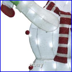 4'4 LED Lighted Christmas Snowman Mom Lifting Kid Outdoor Yard Holiday Decor