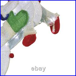 4'4 LED Lighted Christmas Snowman Mom Lifting Kid Outdoor Yard Holiday Decor