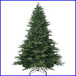 4/5/6/6.5/7.5/9FT Green Artificial Christmas Tree Hinges Xmas Tree with Stand